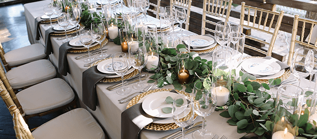 Holiday table setting